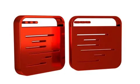 Red Software, web developer programming code icon isolated on transparent b.. Illustrazione stock