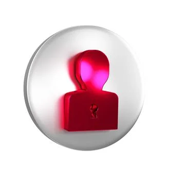 Red Solution to the problem in psychology icon isolated on transparent back.. Illustrazione stock