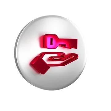 Red Solution to the problem in psychology icon isolated on transparent back.. Illustrazione stock