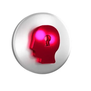 Red Solution to the problem in psychology icon isolated on transparent back.. 스톡 일러스트