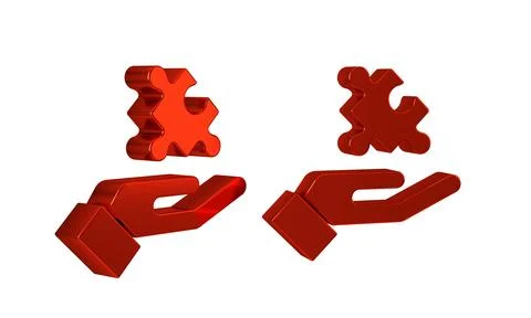 Red Solution to the problem in psychology icon isolated on transparent back.. イラスト素材