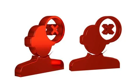 Red Solution to the problem in psychology icon isolated on transparent back.. Stockillustratie