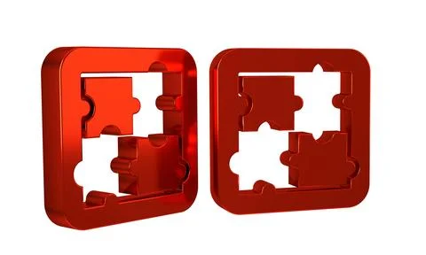 Red Solution to the problem in psychology icon isolated on transparent back.. Stock Illustration