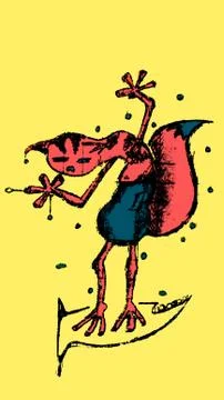 Red something with a tail Stock Illustration