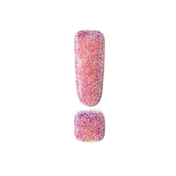 Red sour candy exclemation mark Isolated on white background Stock Illustration