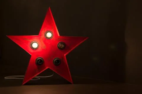 Red Soviet Star Light Background Stock Photos