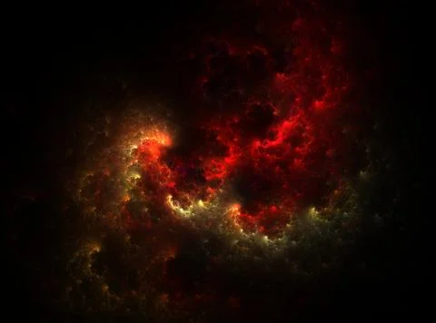 Red space explosion abstract fractal effect light background Illustrazione stock