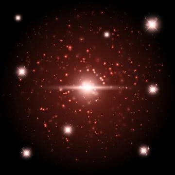 Red space glowing light background Stockillustratie