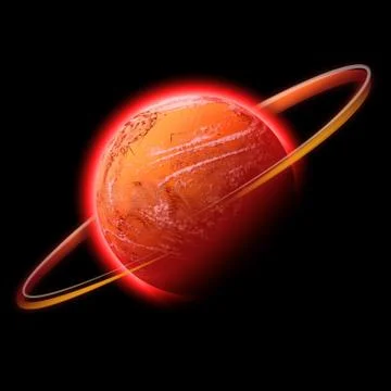 Red space planet Stock Illustration