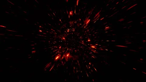 Red space sci fi particles 3d illustration motion Stock Footage 160533081