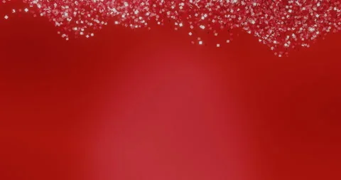 Red sparkles are falling down. Looped animation. Stock Footage 118080278