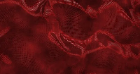 Red sparkly satin background. Glamour satin texture 3D rendering loop 4k. Stock Footage