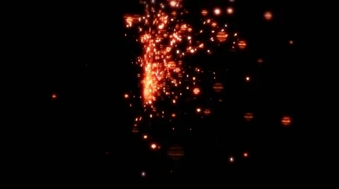 Red Sparks In Slow-Mo - 11 Stock Footage