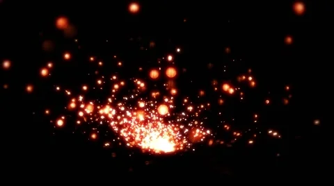 Red Sparks In Slow-Mo - 4 Stock Footage
