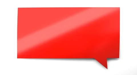 Red speach bubble - 3D illustration Stock Illustration