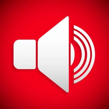 Red speaker icon Stock Illustration
