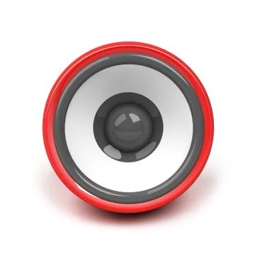 Red speaker over white background Stock Illustration