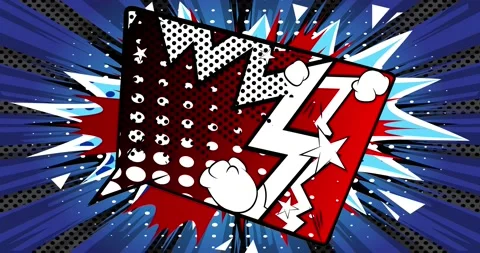 Red Speech Bubble on Blue Backdrop Stock Footage 168302644