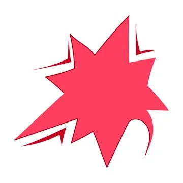 Red speech bubble exploding comic strong message Stock Illustration