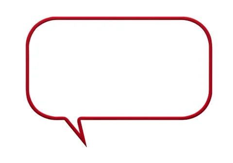Red speech bubble Illustrazione stock