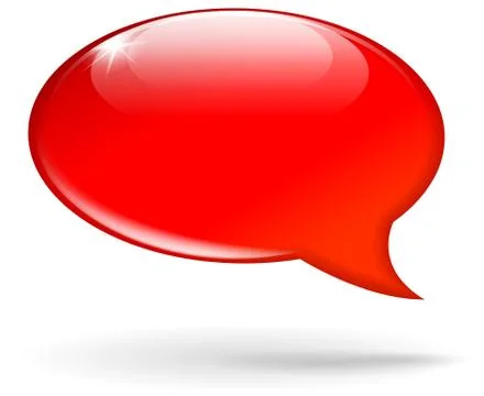 Red speech bubble Stock Illustration