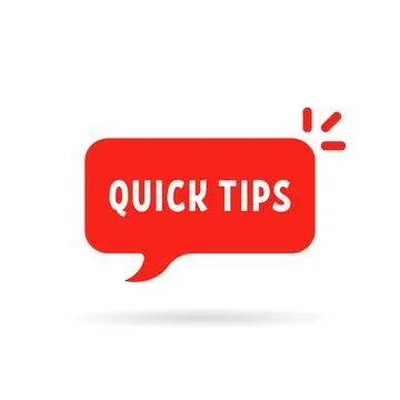 Red speech bubble like quick tips Stock Illustration