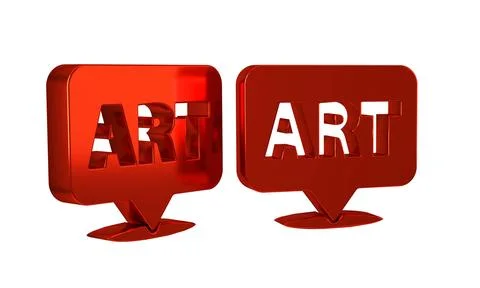 Red Speech bubble with text art icon isolated on transparent background. Me.. Stock Illustration