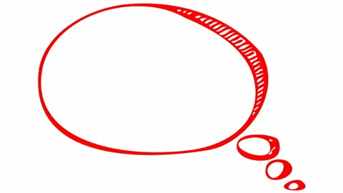 Red speech cloud white Stock Footage 201209193