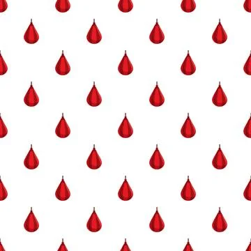 Red speed bag boxing training fitness seamless pattern Illustrazione stock