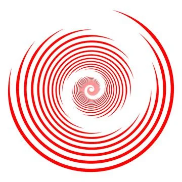 Red speed lines in a circle form. Optical illusion vector. Trendy design element Stock Illustration