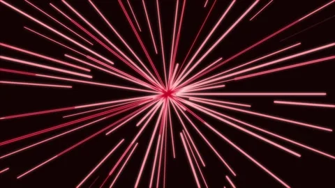 Red speedlines converging to center on dark background Stock Footage 337607483