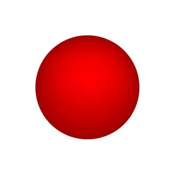 Red sphere basic simple 3d shapes isolated on white background, geometric sph Stock-Illustration