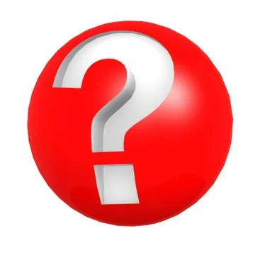 Red sphere question mark Stock Illustration