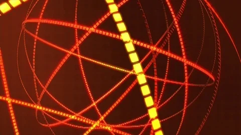 Red sphere rings forms particle Stock-Footage 91022461