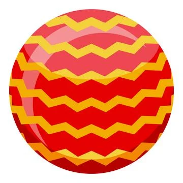 Red sphere showing wavy pattern for decoration concept Illustrazione stock