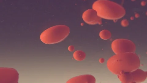 Red Spheres Floating Beautifully Liquid Stock Footage