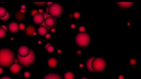 Red Spheres Floating on Black Background circles abstract Video stock 317564384