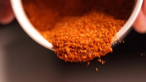 Red spice pour 01 Stock Footage 127423187