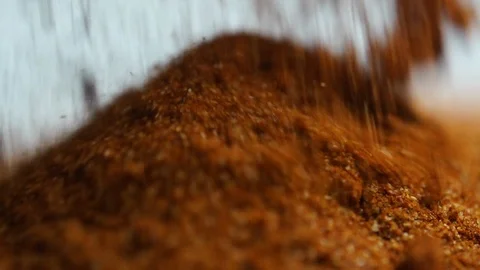 Red spice pour 02 Stock Footage 127419275
