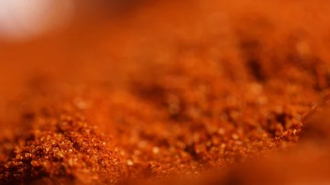 Red spice poured 03 Stock Footage 127417024