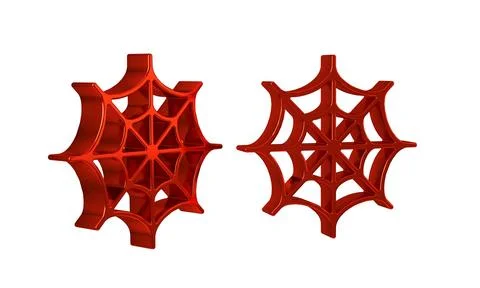 Red Spider web icon isolated on transparent background. Cobweb sign. Happy .. Stock Illustration