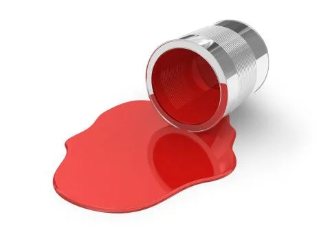 Red spilled paint Stockillustratie