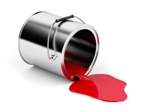 Red spilled paint Stock-Illustration
