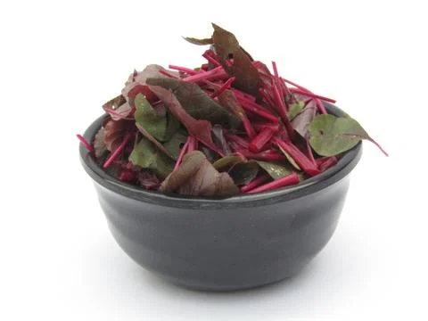 Red spinach slice on a bowl Stock Photos