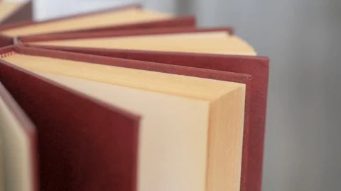 Red spinning books Stock Footage 77659631