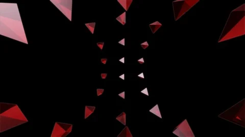 Red spinning pyramid Stock-Footage 98272403