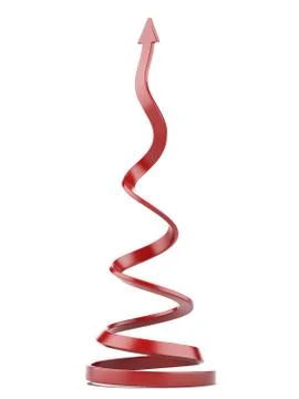 Red spiral arrow 库存插图