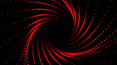 Red Spiral of Balls Background VJ Loop in 4K Stock Footage 264515423