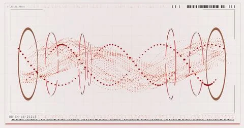 Red spiral dna pattern on screen Stock Photos