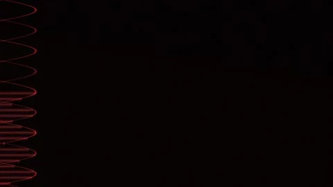 Red Spiral Light Art in Dark Studio Creating Hypnotic Coiled Glow Stock-Footage 330120524